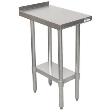 BK RESOURCES Stainless Steel Filler Table, Galvanized Shelf, 1 1/2" Riser 15"W x 30"D VFTS-1530